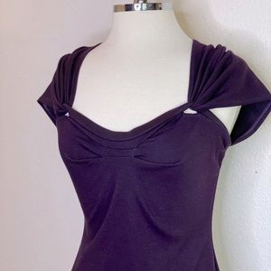 Purple draped top